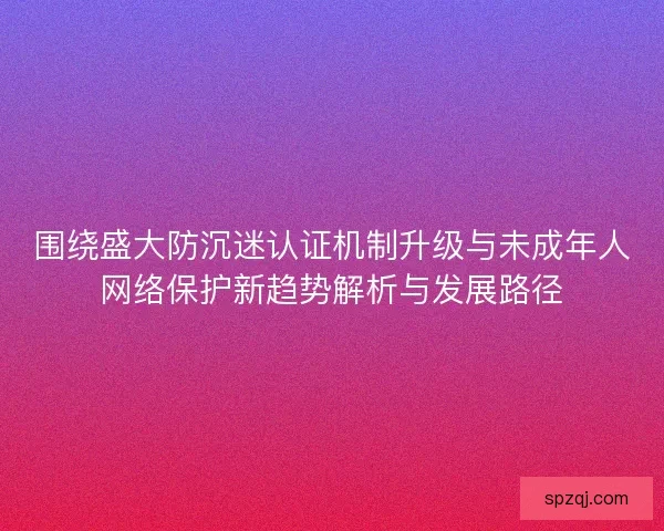 围绕盛大防沉迷认证机制升级与未成年人网络保护新趋势解析与发展路径